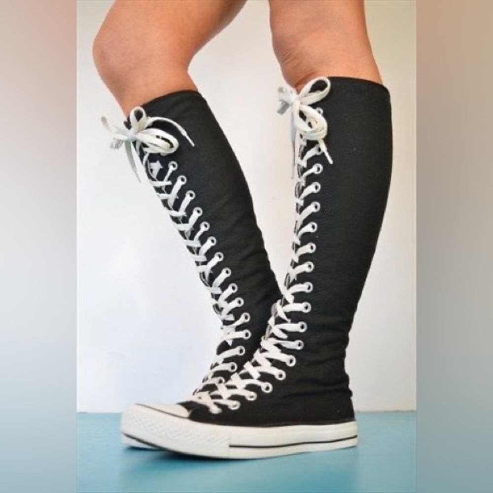 Knee High Black Converse
